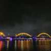 Dragon Bridge by night in Danang City